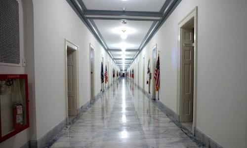 Corridor in the Longworth Congressional office building